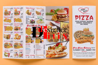 do professional restaurant food menu design