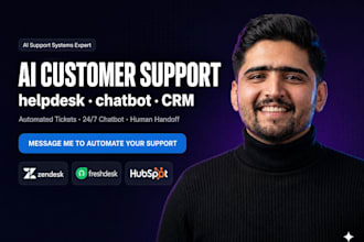 build an ai customer support system automated helpdesk, chatbot, CRM integration