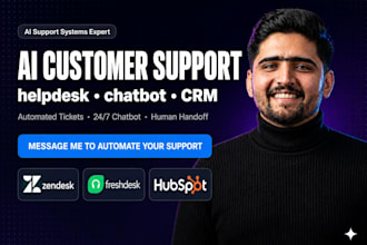 build an ai customer support system automated helpdesk, chatbot, CRM integration