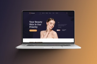 design beauty website for clinic hair salon spa massage parlor cosmetic barber