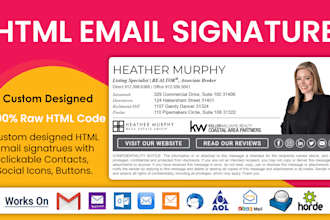 code html email signature custom email signature
