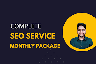 provide complete SEO service monthly package