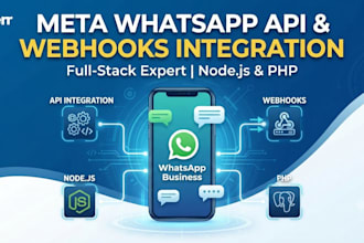 integrate meta whatsapp business API and custom webhooks