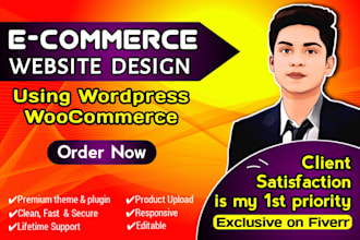 create ecommerce online store, online shop, ecommerce website by woocommerce