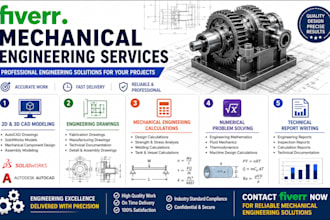 do 2d, 3d design analysis fea and calculation