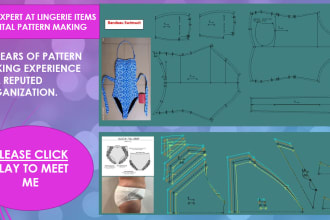 make a sewing pattern any type for apparel garments