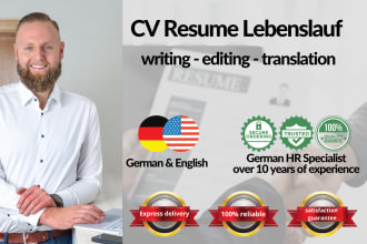 create your lebenslauf CV resume with satisfaction guarantee