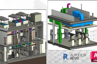 draw and model architectural,mechanical, electrical system in revit and autocad