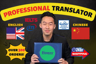 provide accurate professional chinese to english translation