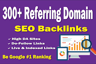 create referring domains SEO backlinks for website ranking