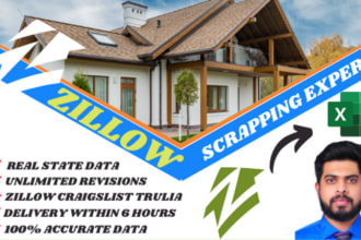 scrape zillow real estate leads in 24 hrs