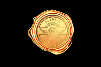 design unique retro vintage seal stamp web badge award school certification logo