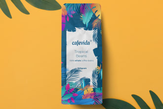 do coffee, tea packaging and label