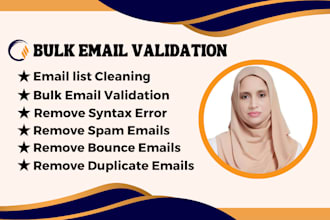 clean, validate and verify your bulk email list