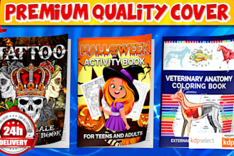 create KDP low content book and children coloring book cover