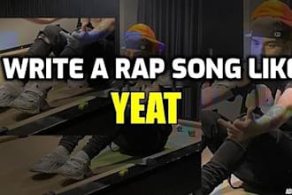 write a yeat type rap song