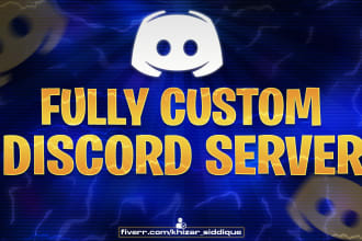 professionally setup your new discord or existing server