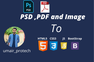 convert PSD, PDF to HTML