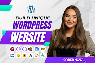 build unique wordpress website with elementor, beaver and divi builder