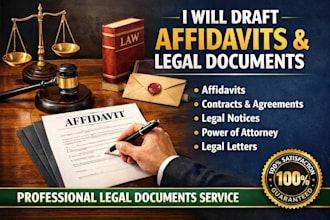 write consent forms and affidavit for you