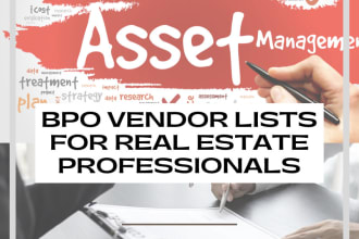 send you a list of broker price opinion bpo vendors and companies for realtors