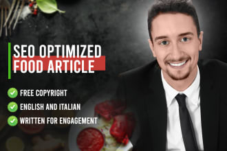 write SEO optimized food article