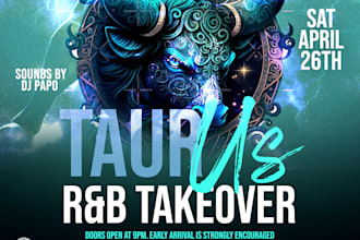 design a concert, nightclub, church, event or party flyer