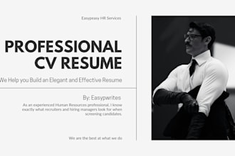 write, edit, and optimize your professional resume and cv