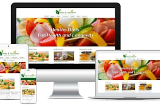 build dietitian, nutritionist, health wellness coach website