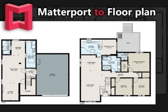 do 2d floor plan from matterport tour