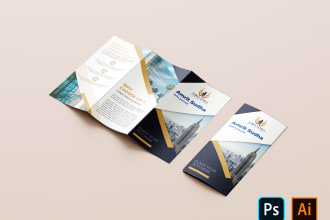 design high quality corporate trifold brochure and flyer