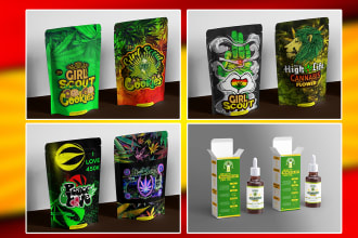 design weed pouch, mylar bag and cbd products