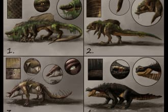 make a 2d concept of your creature idea