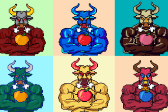 make sellable 64 bit  pixel art collection for nft art project