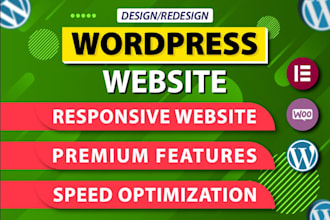 design redesign responsive wordpress website or landing page with elementor pro