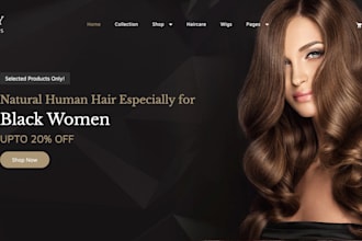 create a professional hair extension website