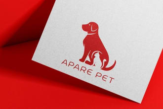 design modern minimalist dog cat bird pet animal fish cartoon logo for business