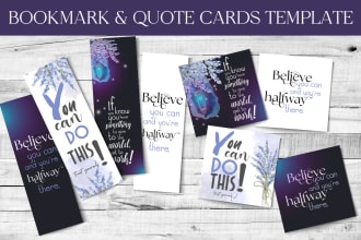 design scripture bookmark or quote cards with canva