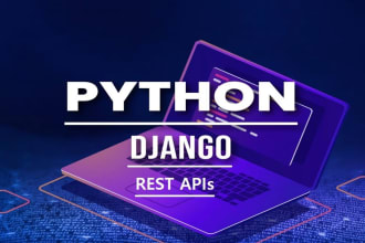 develop a python and django web app with rest apis