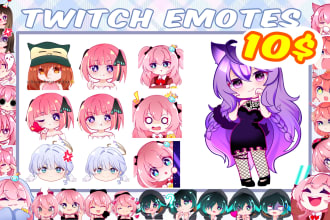 draw cute twitch discord emotes and badges