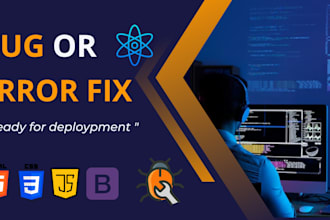 fix HTML, CSS,  javascript , react js , next js issue, and bugs