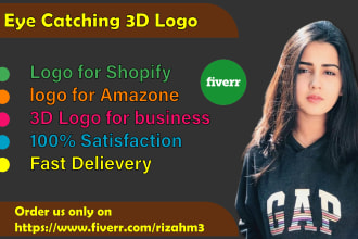 create 3 d logo design for your business brand