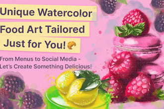 draw watercolor food illustration