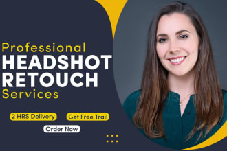 do professional business headshot retouch and skin retouch