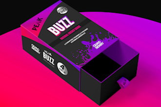 create a product packaging design, amazon, food, cosmetic, mailer box package