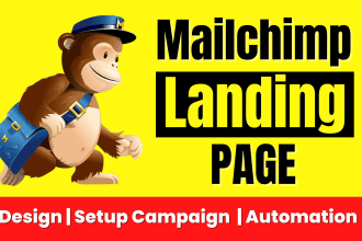 design mailchimp newsletter template and mailchimp landing page
