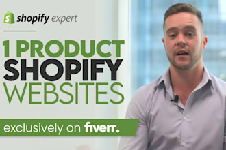 build you a one product shopify dropshipping store