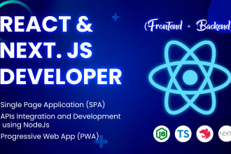 do front end web development using reactjs and nextjs