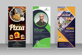 design roll up banner, retractable, stand sign, pop up, pull up, signage, roller