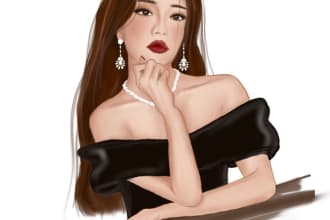 draw a fashion or editorial illustration in my unique style